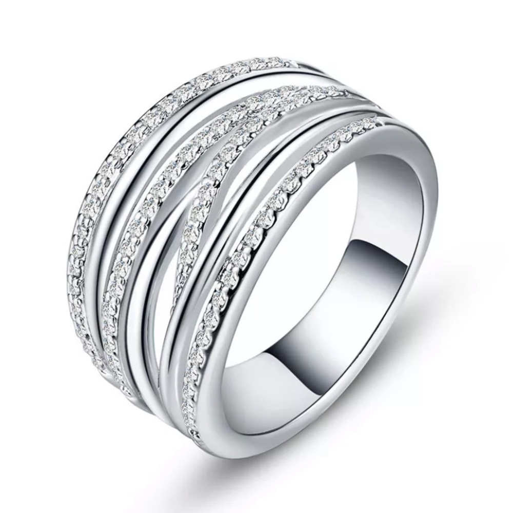 Women 925 Silver Creative Round Cut White Sapphire - Picture 4 of 4